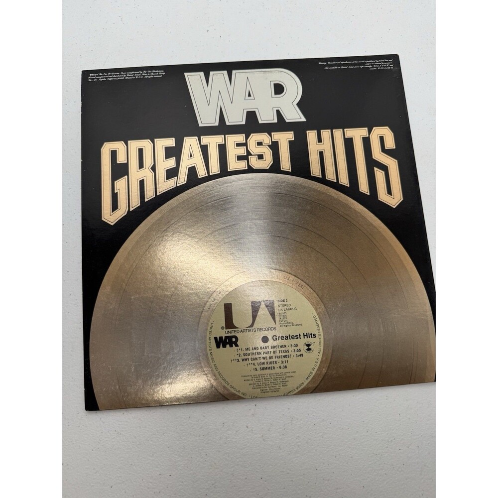 War - Greatest Hits - 1976 - Vinyl Record LP